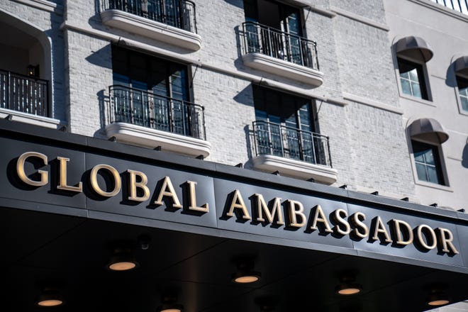 A view of the Global Ambassador Hotel in Phoenix on Nov. 21, 2023.