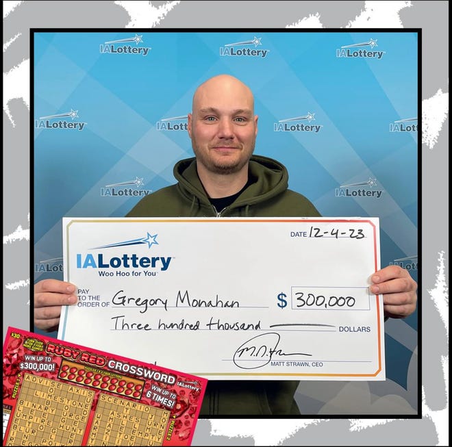 Gregory Monahan won $300,000 from scratch-off.