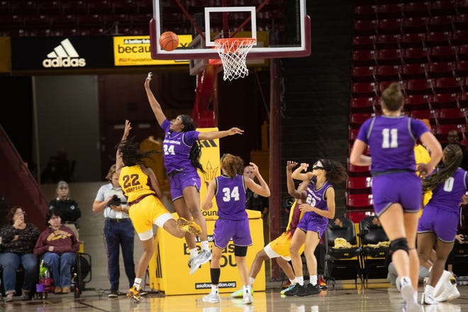 Arizona State University Women's Basketball vs. Grand Canyon University at Desert Financial Arena on Dec. 8, 2023.