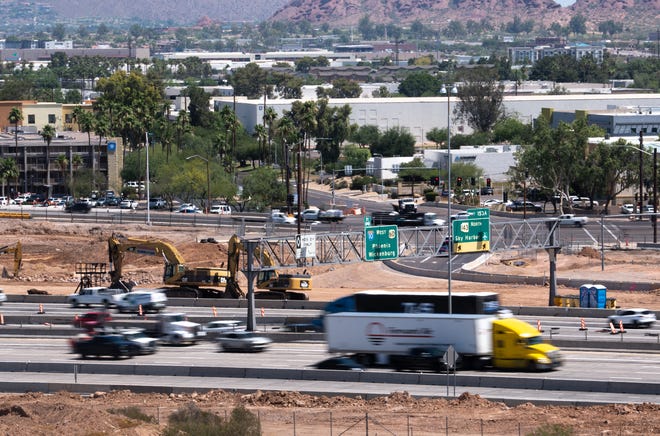 Broadway curve construction on I-10, June 1, 2023, Phoenix, Arizona.